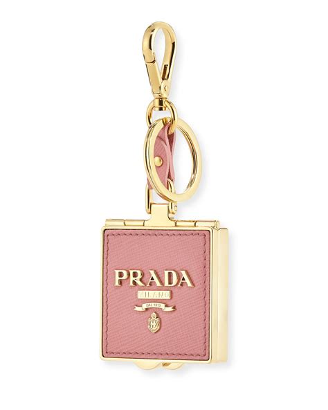 prada leather pill box keychain|Leather Keychain .